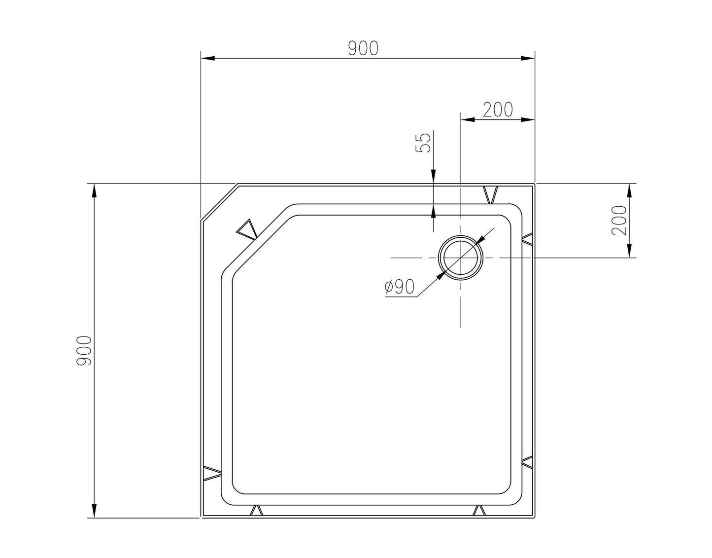 Wiesbaden Thermo Complete Douchecabine 90x90x228 cm 5 mm