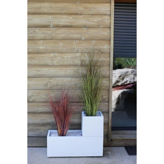 EDA PLASTIC EDA bloempot Graphit Up - 57 L - Afmetingen 79,5 x 29,5 x 29,5 cm - Witte ceruse -