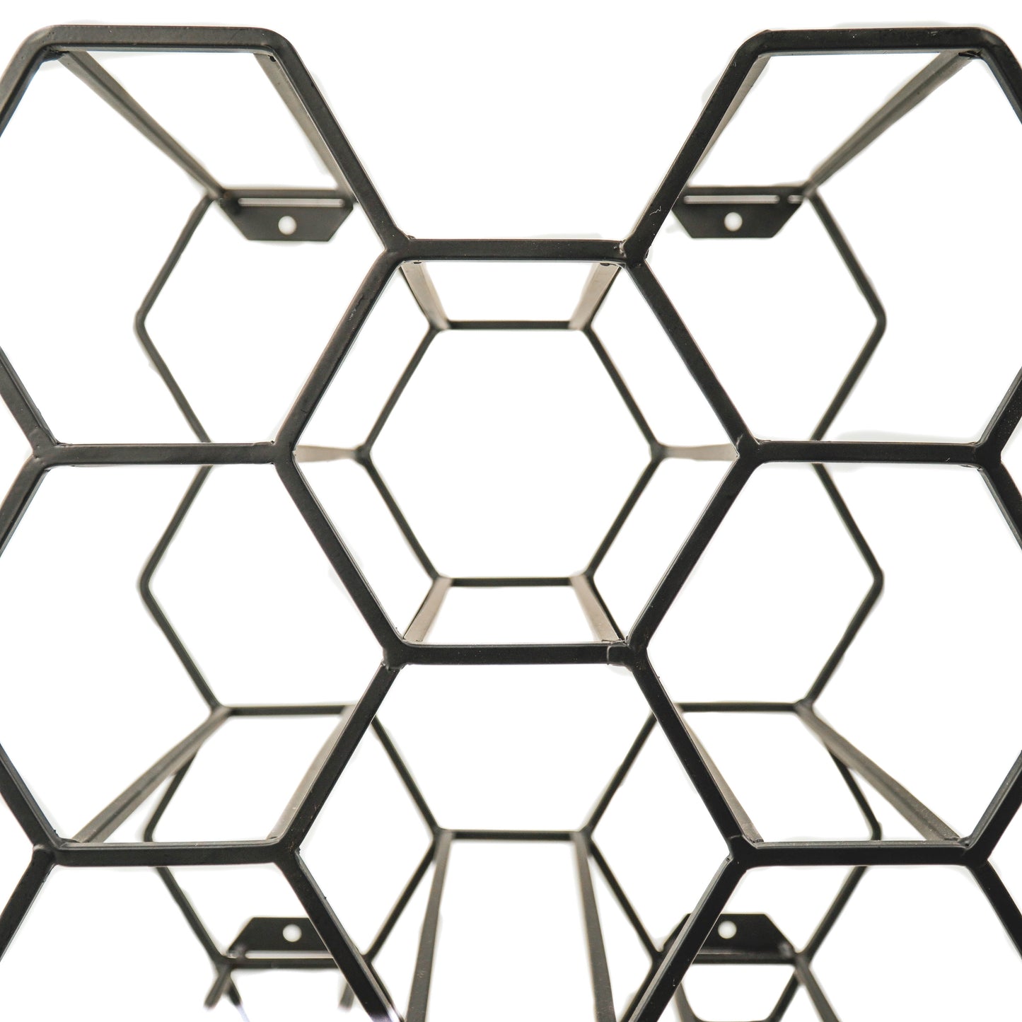 Housevitamin Wijnrek - Metaal - Zwart - 11 flessen - 27x19.5x32.5cm - Furniture > Cabinets & Storage > Wine Racks