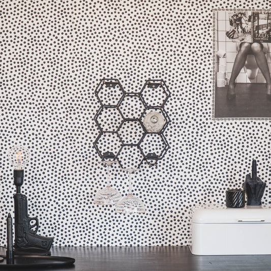 Housevitamin Wijnrek - Metaal - Zwart - 11 flessen - 27x19.5x32.5cm - Furniture > Cabinets & Storage > Wine Racks