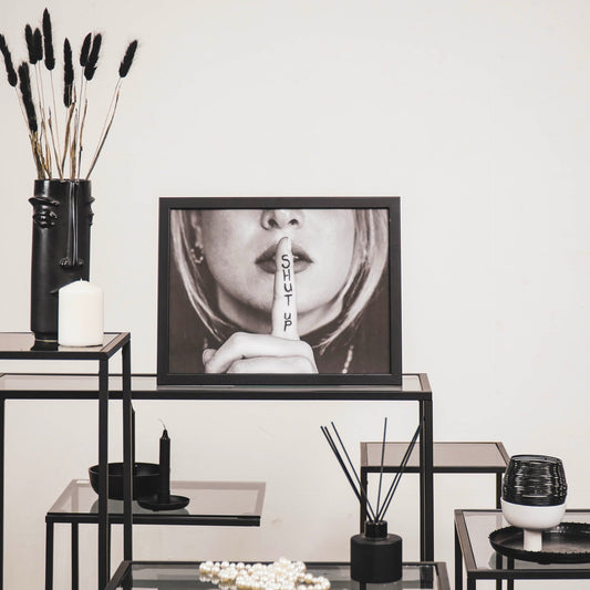 Housevitamin Poster - Papier - Shut UP - Wit - A3 - Home & Garden > Decor