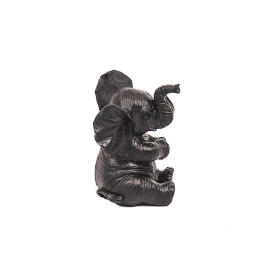 Housevitamin Ornament - Olifant - Polyresin - Zwart - 7x7x11cm - Home & Garden > Decor