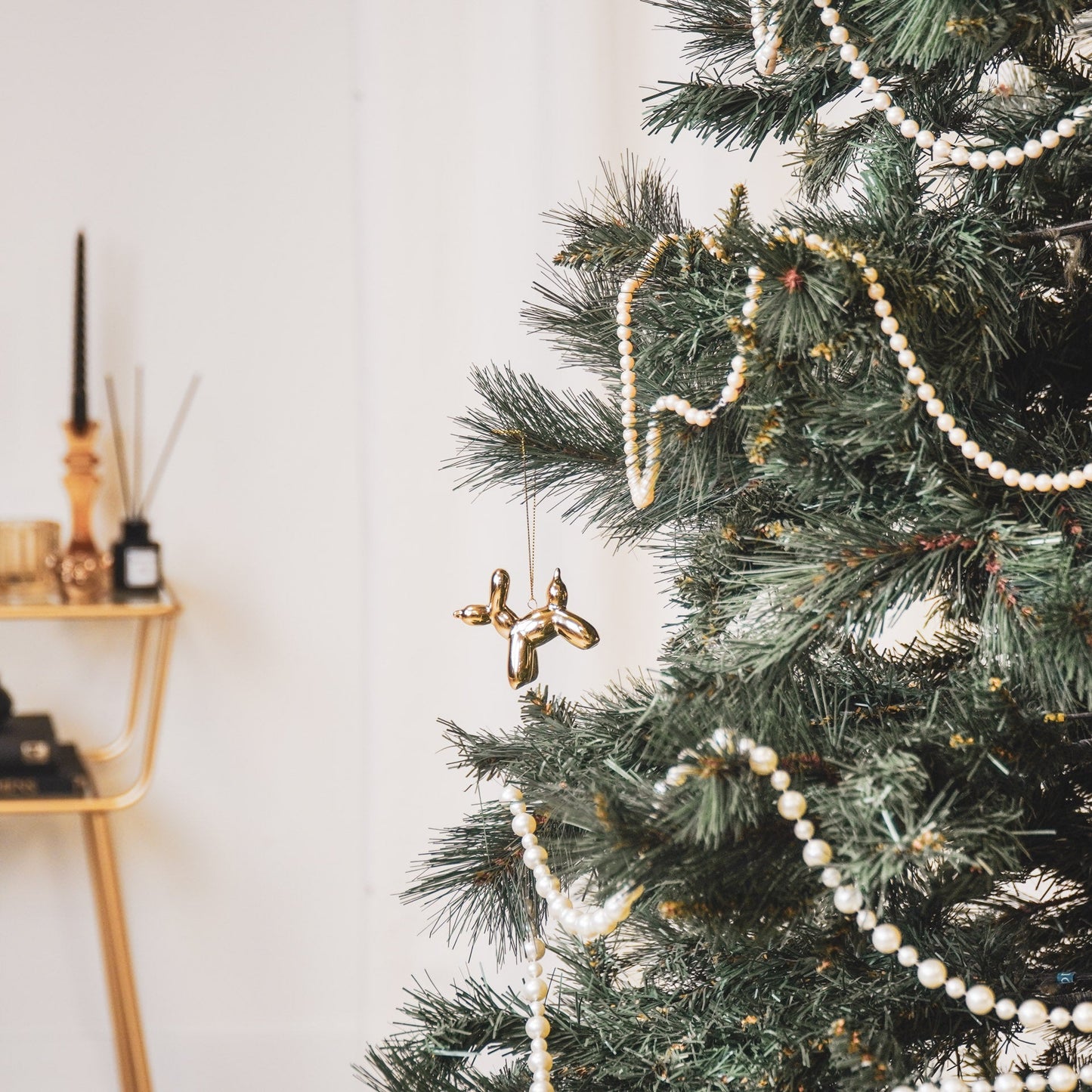 Ornament - Ballonnenhanger - Keramiek - Goud - 6,5x3x6cm Housevitamin