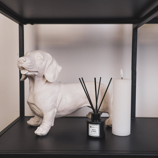 Housevitamin Ornament - Hond met hengels - Polyresin - Beige - 20x8x15cm - Home & Garden > Decor