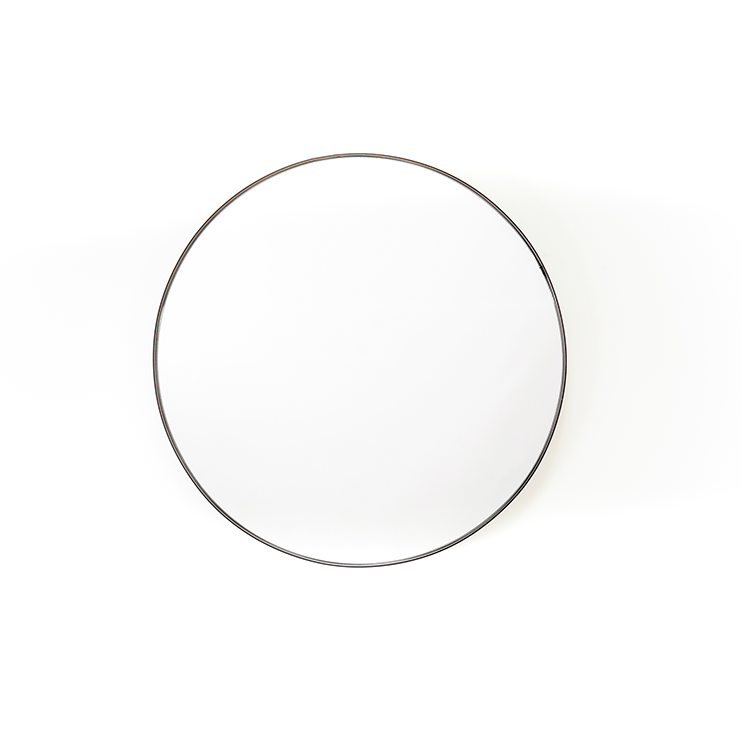 Housevitamin Spiegel - Rond - Metaal - Zwart - 80x3x80cm - Home & Garden > Decor > Mirrors