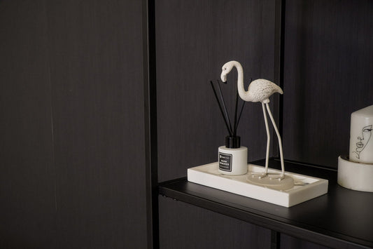 Housevitamin Ornament - Flamingo - Metaal - Zand - 9x7,5x19,5cm - Home & Garden > Decor