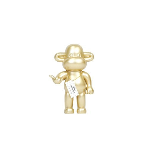 Ornament - Hang loose Aap Beeld 'The Legend' - Polyresin - Goud - 20,5x13,5x35cm Housevitamin Shop