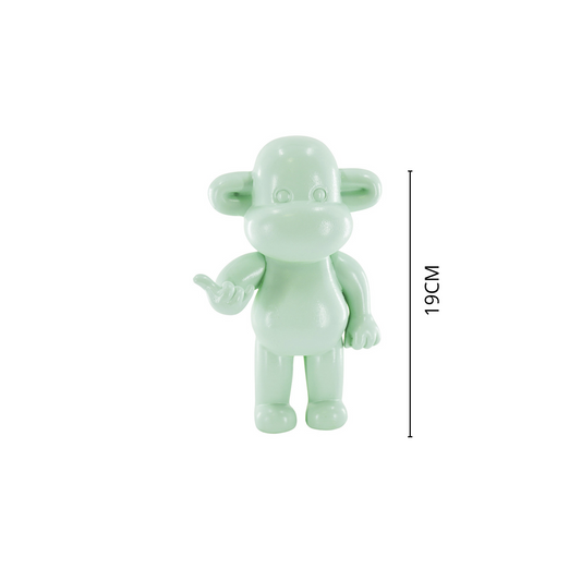 Ornament - Hang loose Aap Beeld 'The Legend' - Polyresin - Mintgroen - 11x7x19cm Housevitamin Shop
