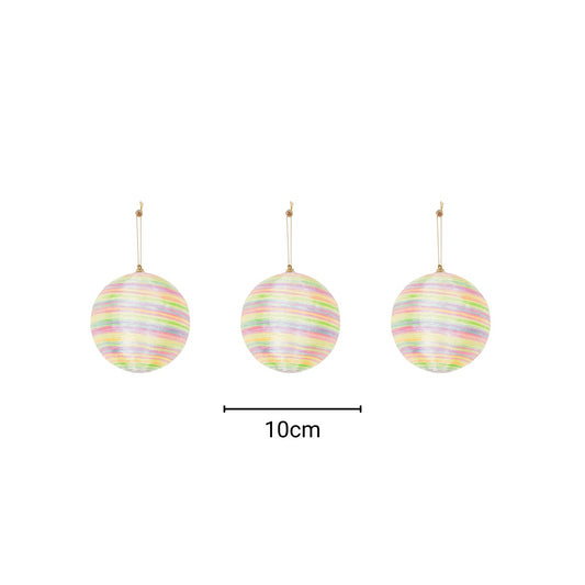 Kersthangers - Kerstballen - Schuim - Neonkleuren - S3 - 10cm Housevitamin