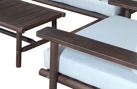 Droppery Laruna Loungeset - Hout Acacia Vintage Donker Teak Look -