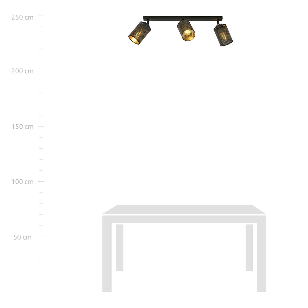 Droppery BRONX 3 ZWART - Home & Garden > Lighting > Lamps