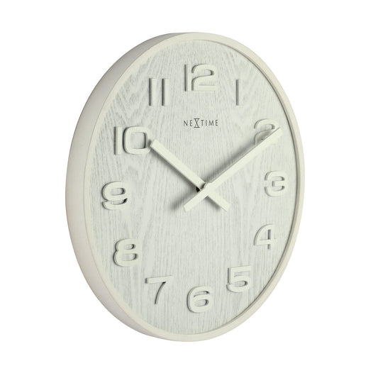 Wall clock - 35 cm - Wood - 'Wood Wood Medium' Wall clock NeXtime Clocks