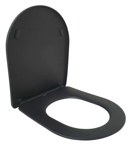 Vesta Shade Slanke Toiletbril Wiesbaden met Soft Close en Deksel in Matzwart