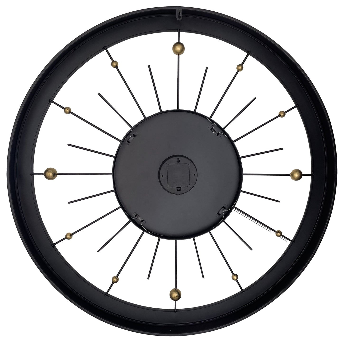 Wall clock 90cm-Silent-Black-Metal-NeXtime 'Orbit Large' Wall Clock NeXtime Clocks