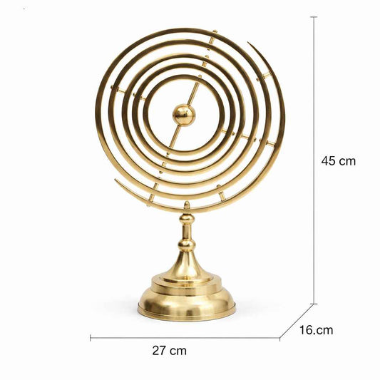Klassieke armillairsfeerdecoratie met gepolijste gouden afwerking
