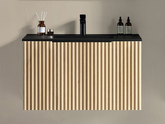 Wiesbaden Ribella onderkast met 1 lade, 80x45 cm in natuurlijk eikenhout Badkamermeubels Sanitairluxe