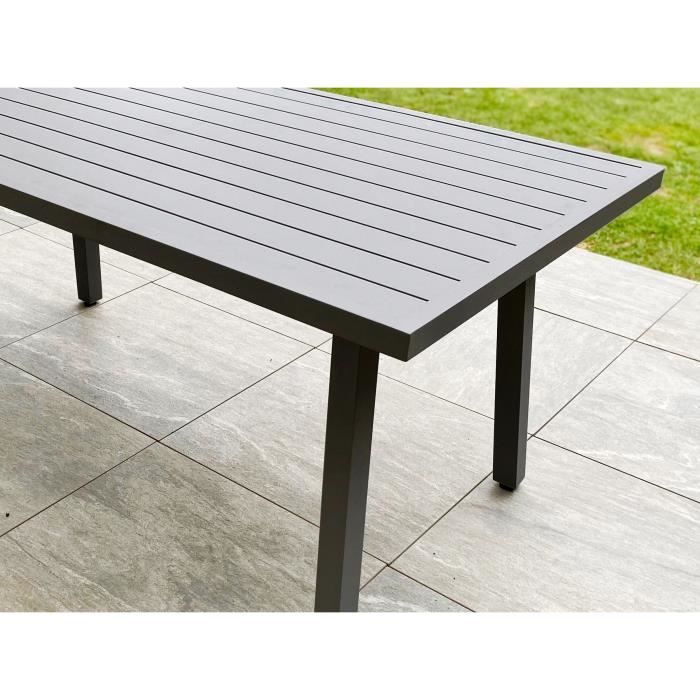DCB GARDEN Tuinset - Antracietgrijs - Aluminium - 9 zitplaatsen - ANTALYA - DCB GARDEN -