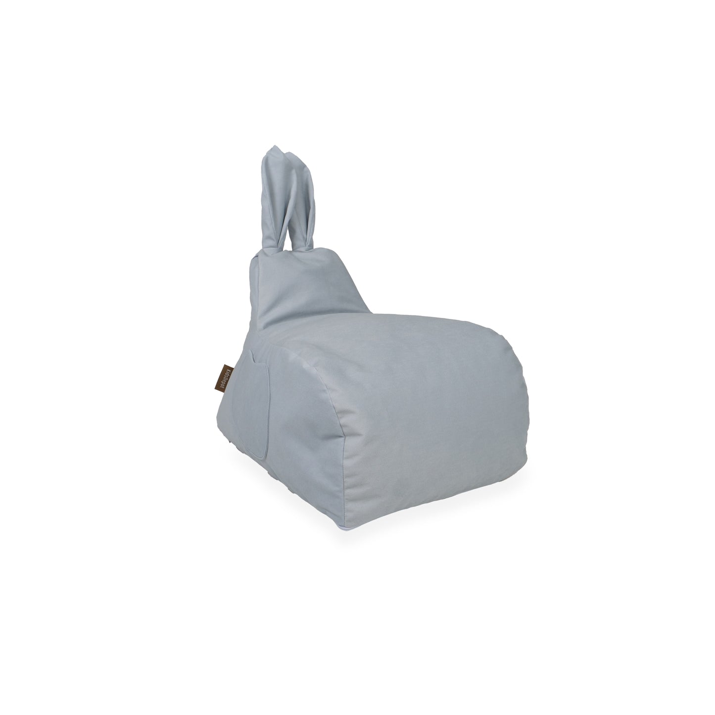 KidsDepot Judy bean bag chair, light gray fabric for kids