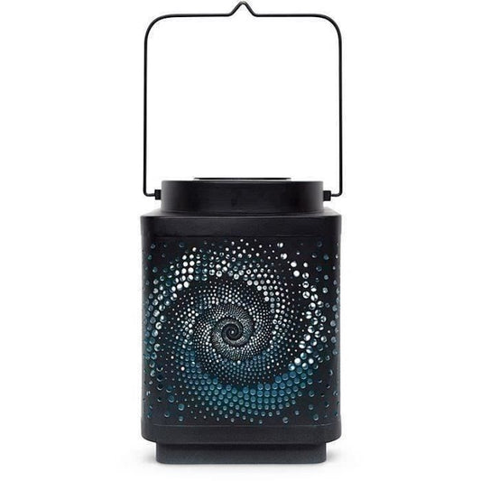 Solarlaterne – GARDEN ID Attract – Blau 11 x 11 h15 cm – 6 bis 8 Stunden Autonomie – Mobil – Ein-/Aus-Taste.