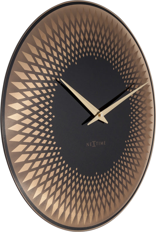 Wall clock - 43 cm - Glass - 'Sahara' Wall clock NeXtime Clocks