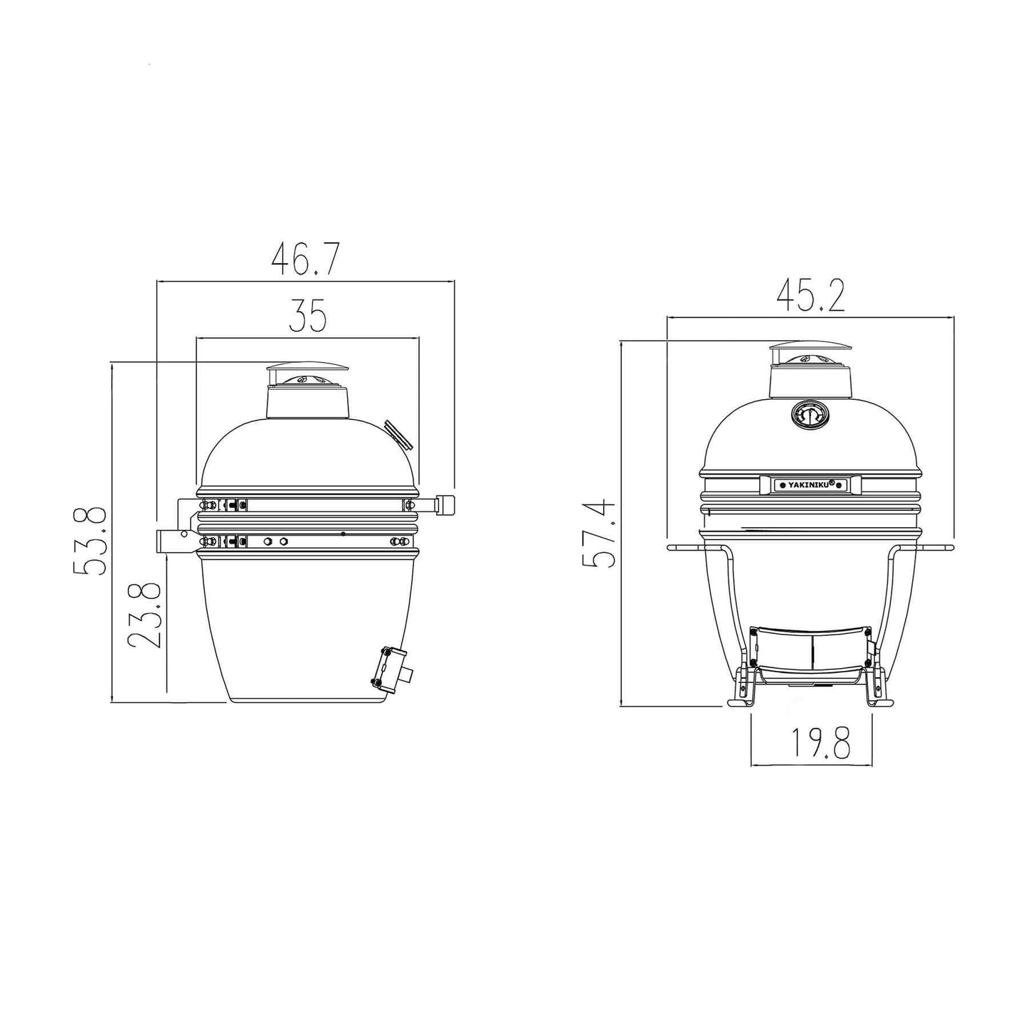 Yakiniku BBQ Kamado 11" Mini -