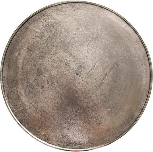 Interlagos salontafel set van 2, ruw nikkel met zwarte patina