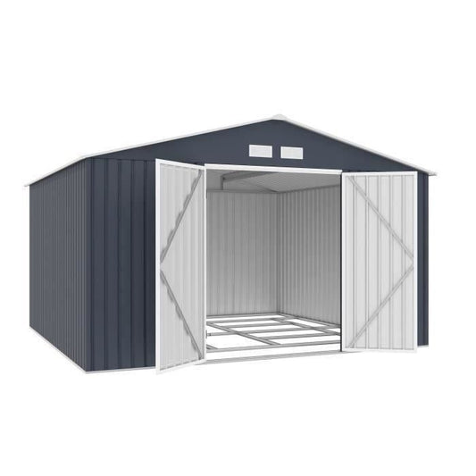 ARCHER Metalen tuinschuur 10,85 m2 - ankerkit inbegrepen - antracietgrijs - Home & Garden > Lawn & Garden > Outdoor Living > Outdoor Structures > Canopies & Gazebos > Gazebos