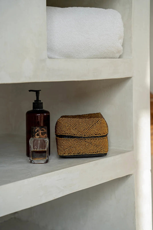 Bazar Bizar De Kralenmand - Goud - L - Home & Garden > Decor > Baskets