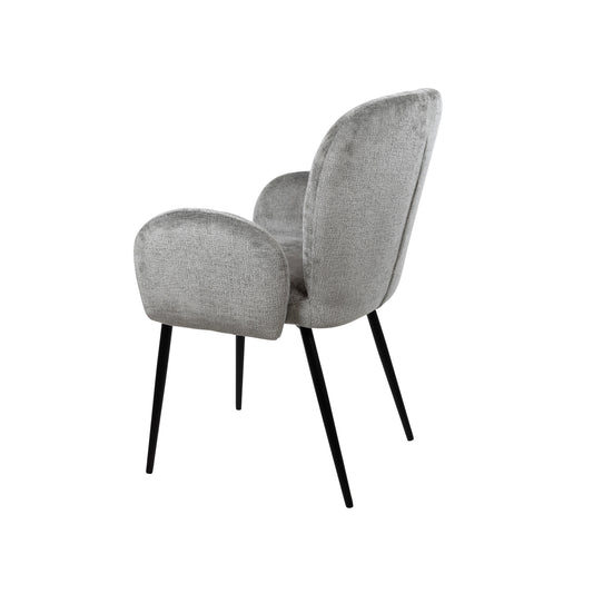 Bobby eetkamerstoel - met armleuning - Perfect Harmony - lichtgrijs 85 (set van 2)