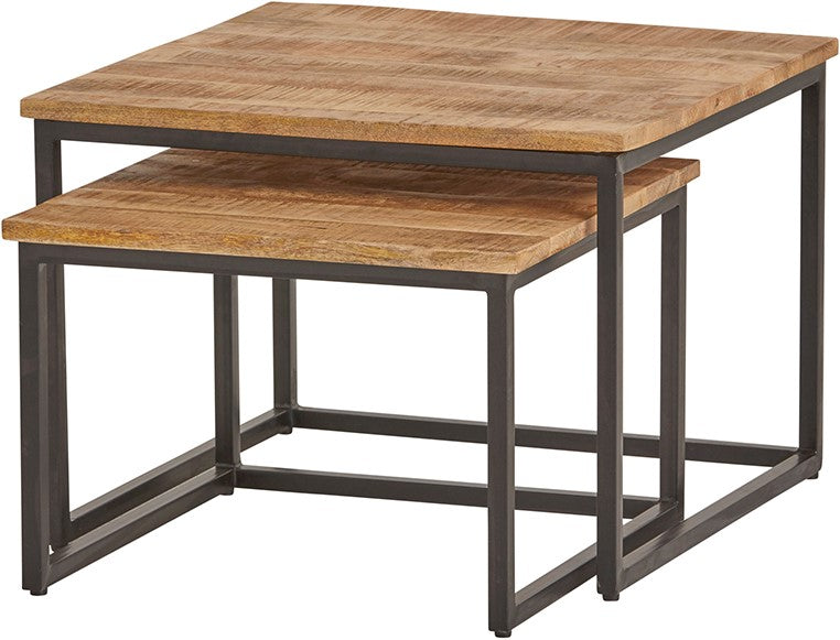 Cuba vierkante salontafel, set van 2, medium