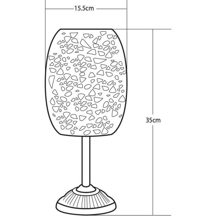 Solar lantern - GALIX - G2003 - Copper metal - White LED 10 lumens - H35 cm