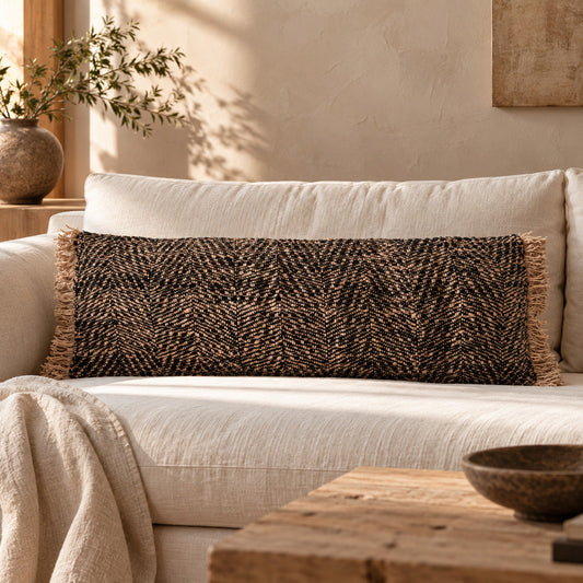 De Oh My Gee kussenhoes Zwart Koper, 35x100 cm, Bazar Bizar.