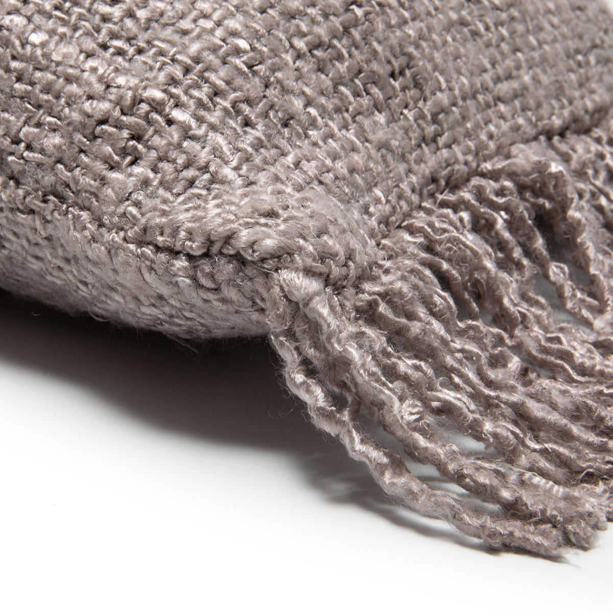 De Oh My Gee kussenhoes parelgrijs, 35x100 cm, bouclé textuur, Bazar Bizar