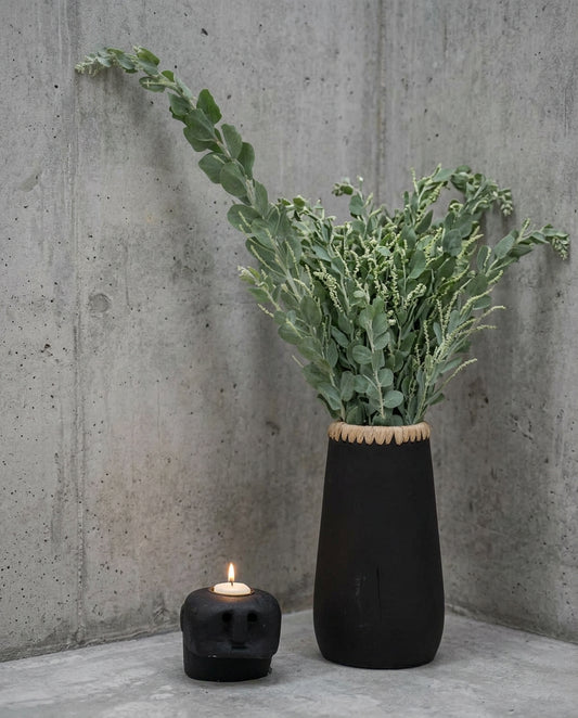 Die Cunning Vase - Schwarz Natur - M