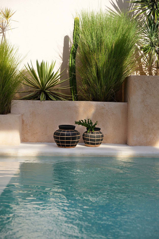 Bazar Bizar De Buikvaas - Zwart Natuurlijk - L - Home & Garden > Decor > Vases