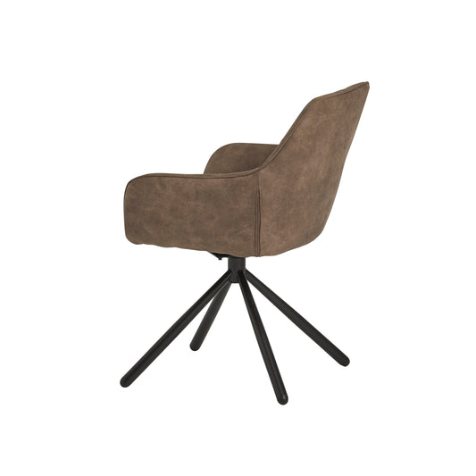 MySons Rebel Spider eetkamerstoel - draaipoot 180ARS - Cowboy - Stone 809 (set van 2) -