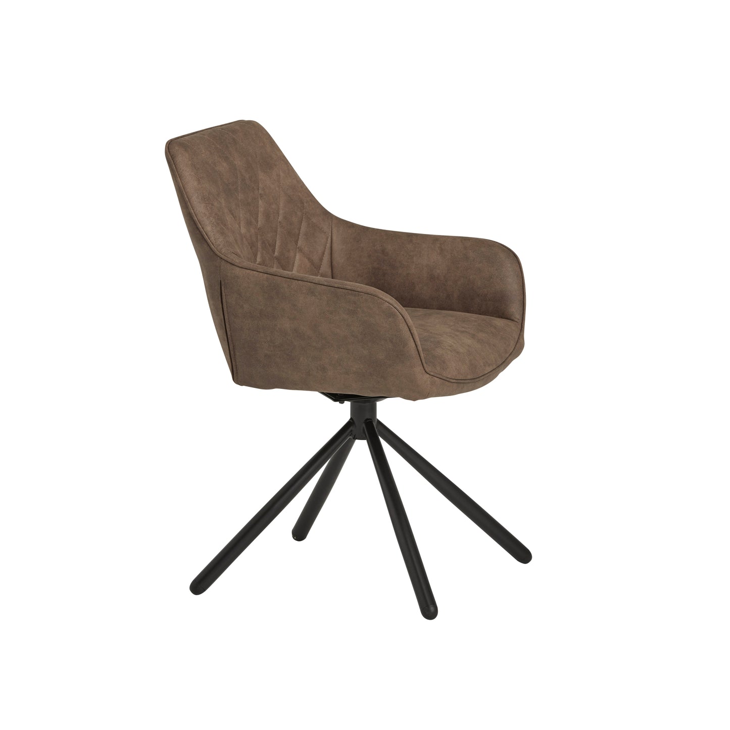 MySons Rebel Spider eetkamerstoel - draaipoot 180ARS - Cowboy - Stone 809 (set van 2) -