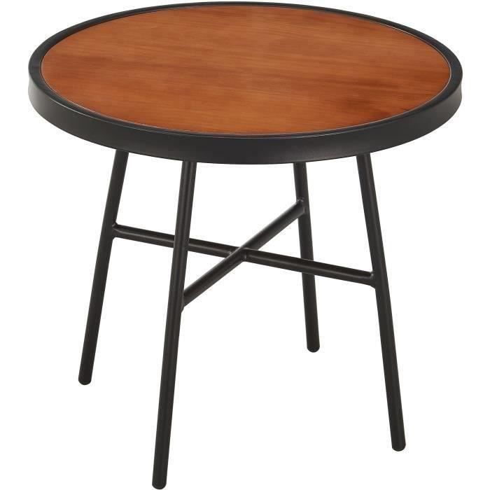 SUMATRA garden furniture: coffee table + 2 armchairs - Ecru woven resin