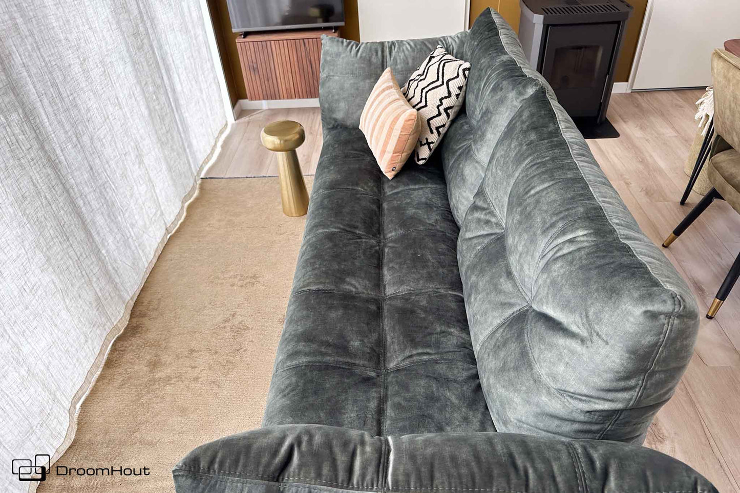 Bank San Diego 3-zits Towerliving - Fuji donkergroen- 1 stuk - showroommodel