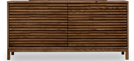 Tanner Zes Laden As Houten Dressoir in Roux voijde detail hout