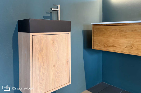 Toiletmeubel DroomHout Nettuno Massief Hout Met Zwevende Montage DroomHout