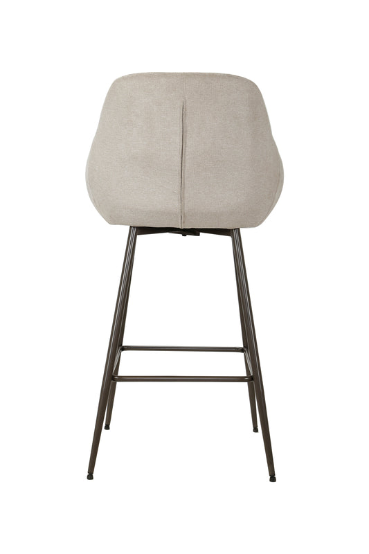 Hoge off-white barkruk met armleuning (set van 2) Droppery