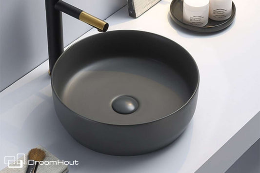 Waskom Victoria Color Line antraciet mat antraciet mat badkamermeubel DroomHout