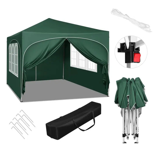 BukkitBow Partytent Met Zijwanden 300x300 Cm Opvouwbaar Waterdicht Tent partytent BukkitBow