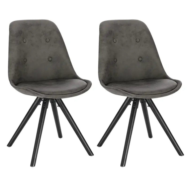 BukkitBow - Set Eetkamerstoelen - Stoffen/Fluwelen Stoelen - Stijlvol Ontwerp - Eenvoudige Montage - Ergonomisch Zitcomfort - Zithoogte: 46CM