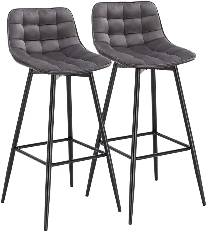 BukkitBow – Set van 2 Barkrukken – Kunstleer of Fluweel – 88 cm Hoogte – Duurzaam Metalen Frame