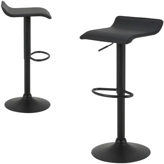 BukkitBow - Set van 2 Barkrukken - Metaal en Synthetisch Leer - Verstelbare in Hoogte en Draaibaar - 100KG Laadvermogen - Zithoogte: 56-78CM Barkruk BukkitBow