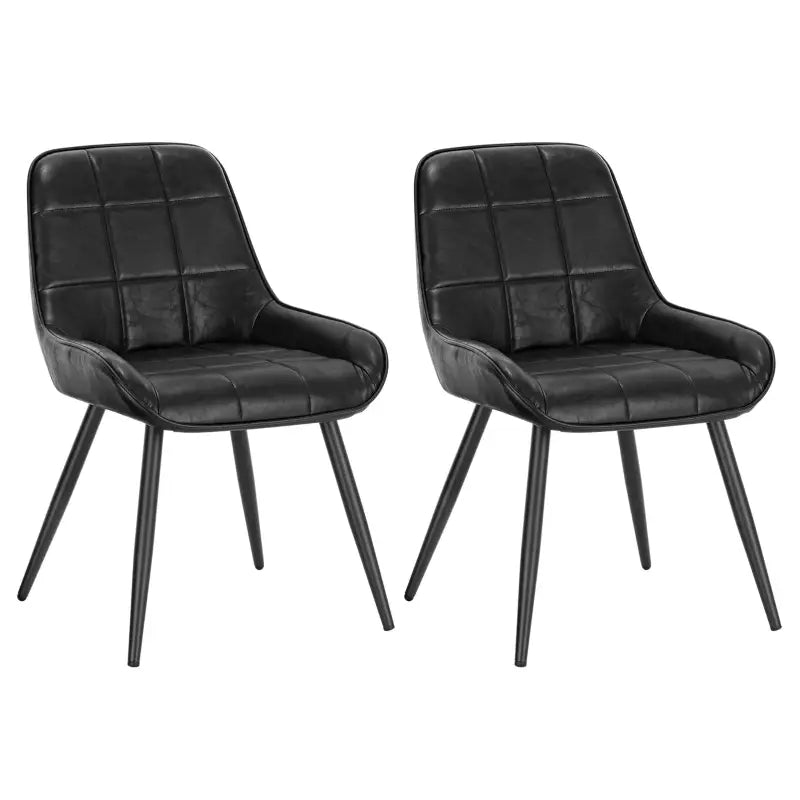 BukkitBow – Set van 2 Eetkamerstoelen – Fluweel of Kunstleer en Metalen Frame – 81.5 cm Hoogte – Modern Design