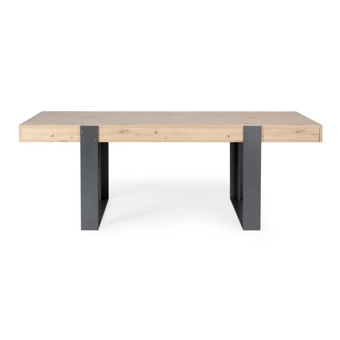 Dining table - Craftsman oak and Shadow Grey decor - L 223.9 x D 93 x H 78.6 cm - LOFT