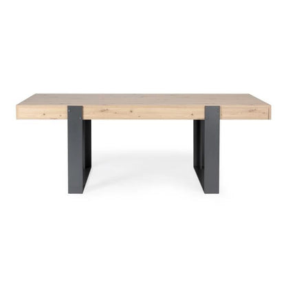 Dining table - Craftsman oak and Shadow Grey decor - L 223.9 x D 93 x H 78.6 cm - LOFT